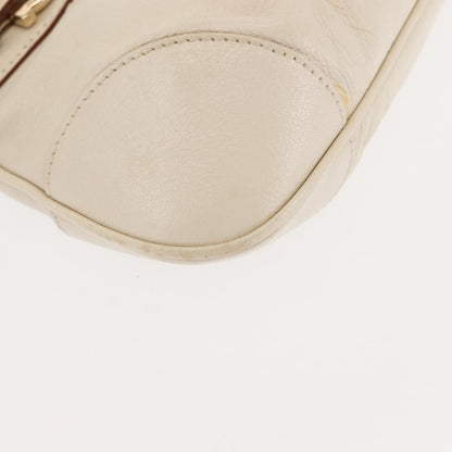 Salvatore Ferragamo Marisa Satchel Leather, WHITE, LEATHER, Handbag