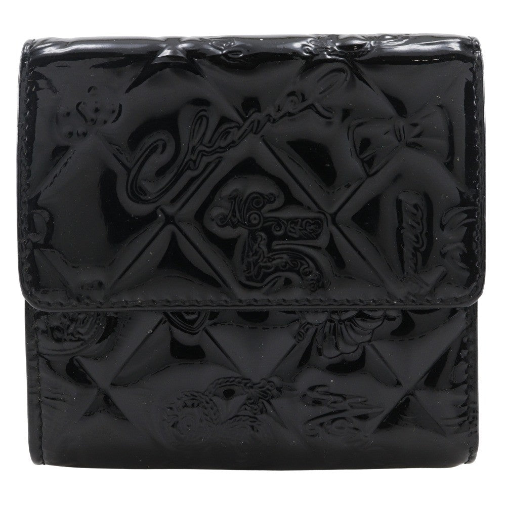 Chanel Bi-Fold Wallet Quilted Patent, BLACK, PATENT_LEATHER, Wallets