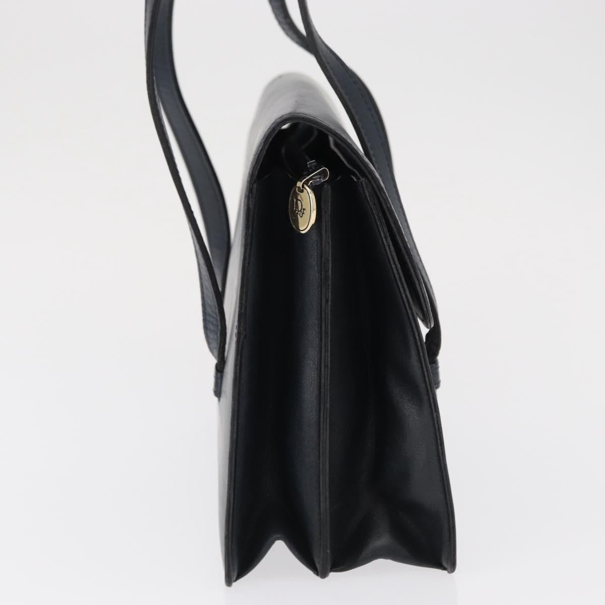 Christian Dior Vintage Handbag Leather, NAVY, LEATHER, Handbag