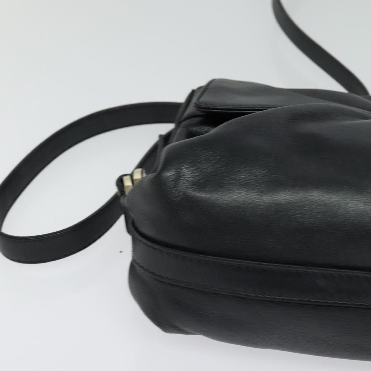 Bvlgari Chandra Flap Shoulder Bag Leather, BLACK, LEATHER, Shoulder bag