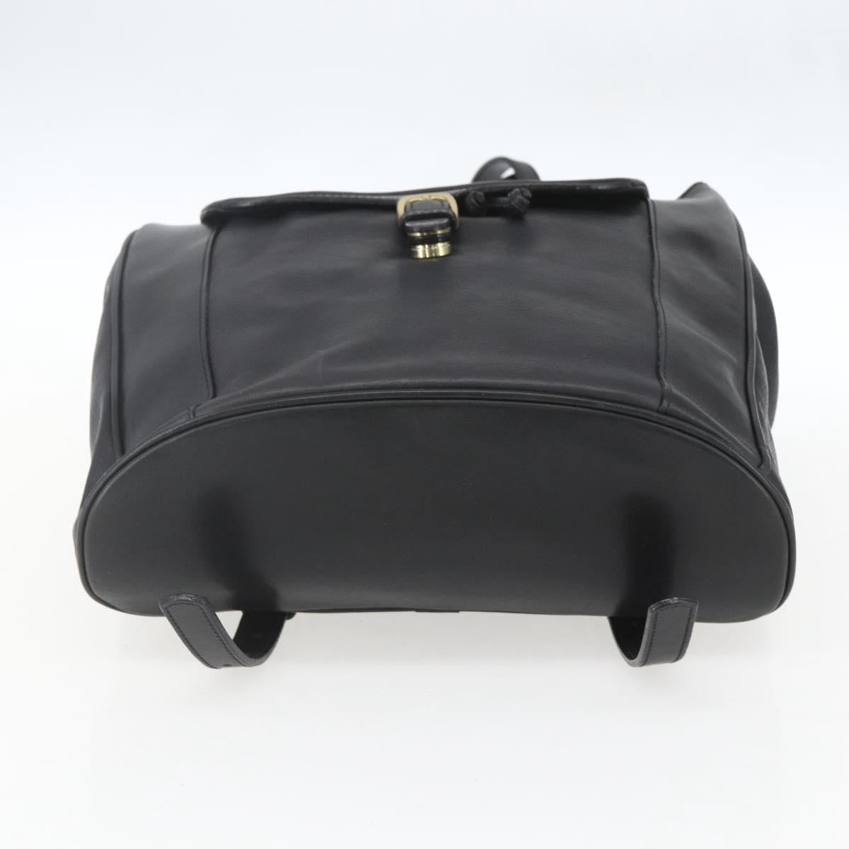 Bally Vintage Backpack Leather, Black, Leather, Backpack