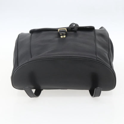 Bally Vintage Backpack Leather, Black, Leather, Backpack