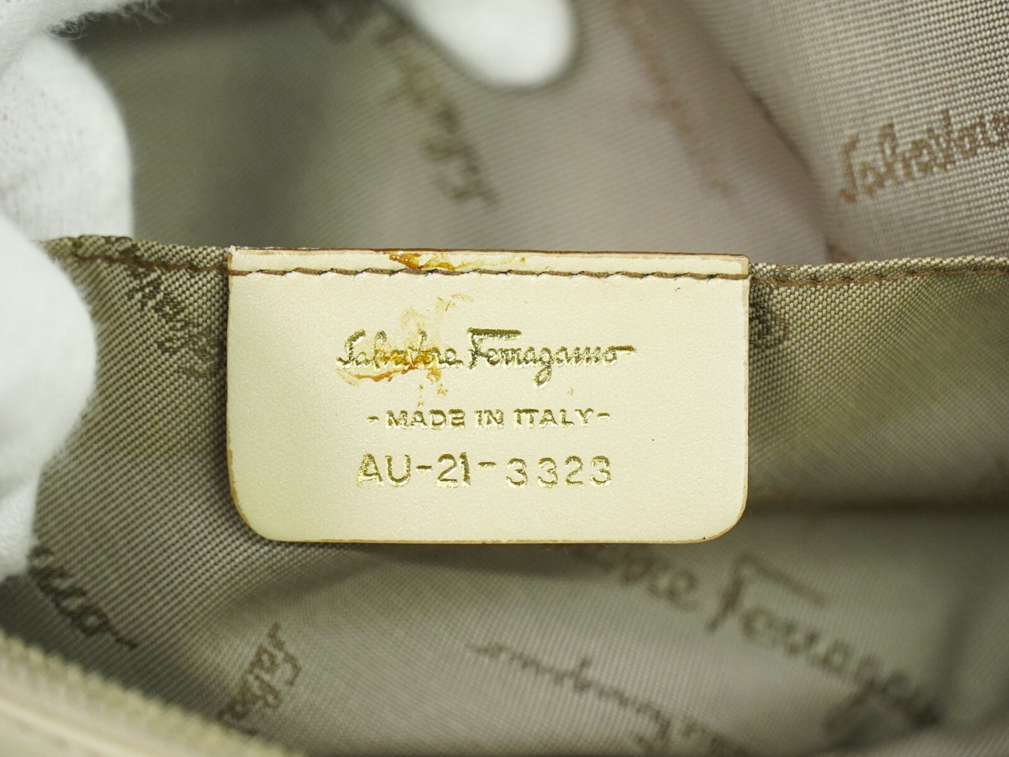 Salvatore Ferragamo Gancini Shoulder Bag Canvas, BEIGE, CANVAS, Shoulder bag
