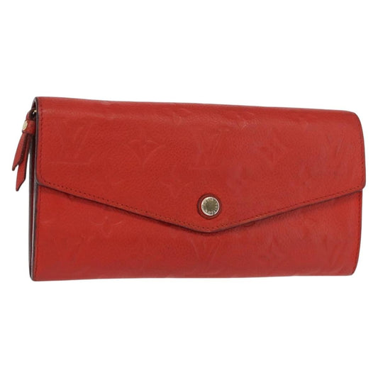 Louis Vuitton Sarah Wallet NM Monogram Empreinte Leather, ORANGE, LEATHER, Wallets