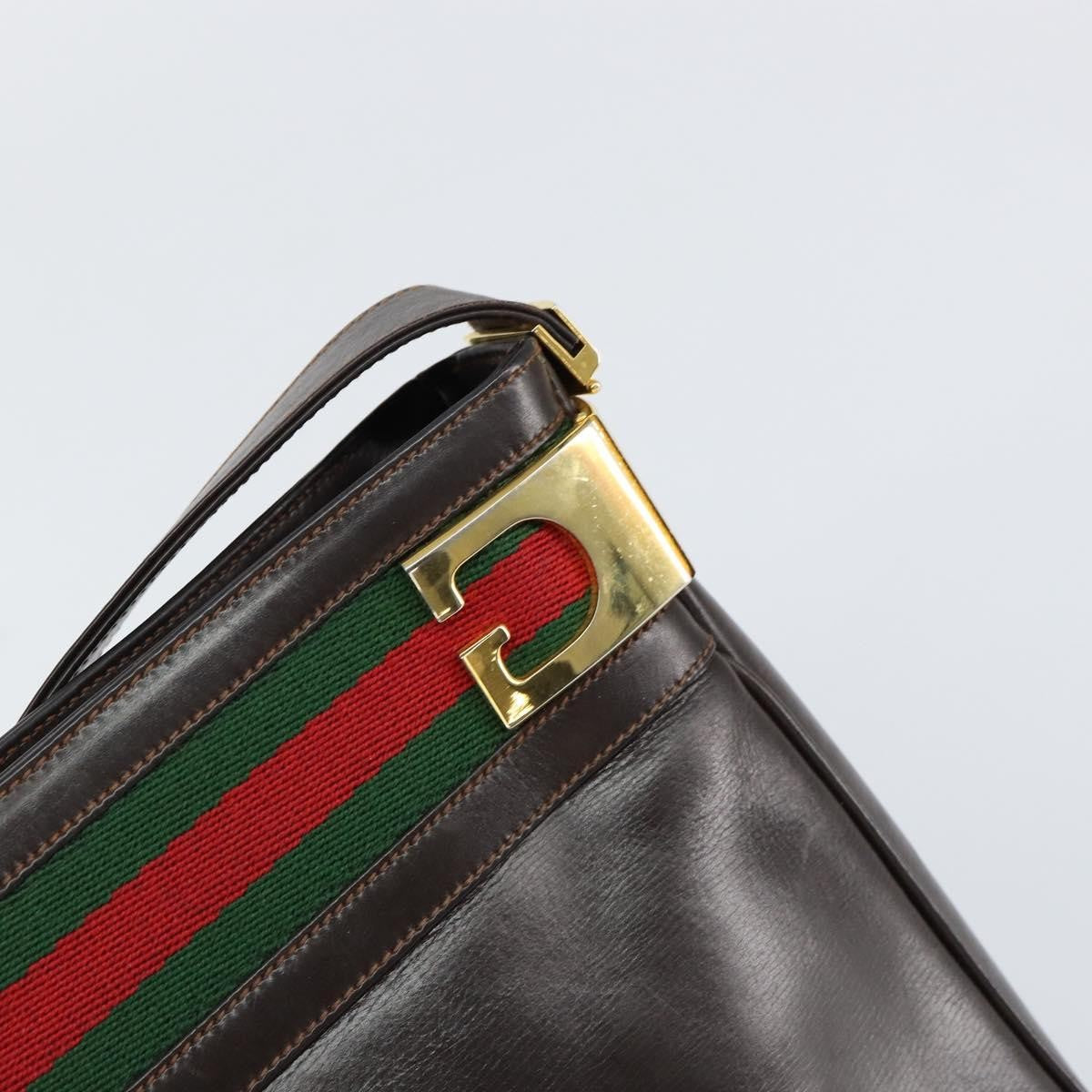 Gucci Sherry line shoulder bag Leather, BROWN, LEATHER, Shoulder bag