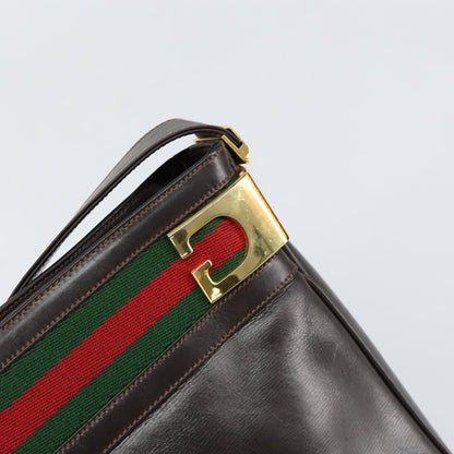 Gucci Sherry line shoulder bag Leather, BROWN, LEATHER, Shoulder bag