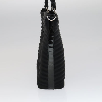 Gucci Vintage Bamboo Handle Bag Nylon, Black, Nylon, Handbag