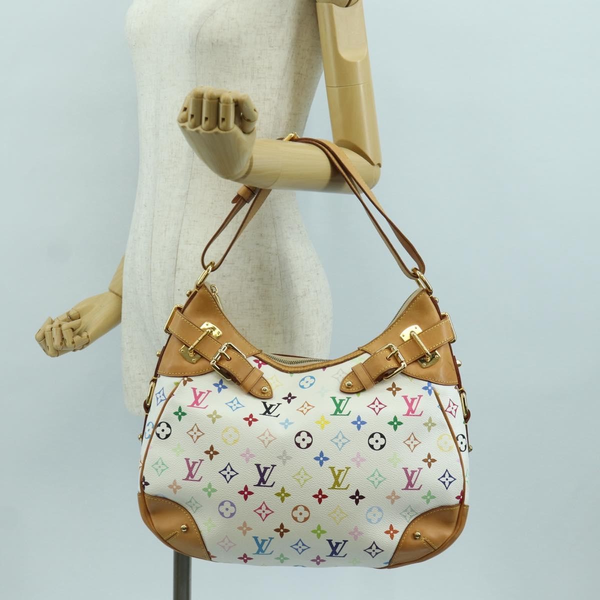 Louis Vuitton Greta Handbag Monogram Multicolor, White, Canvas, Shoulder Bag