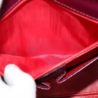 Celine Circle Logo Handbag Leather, PURPLE, LEATHER, Handbag