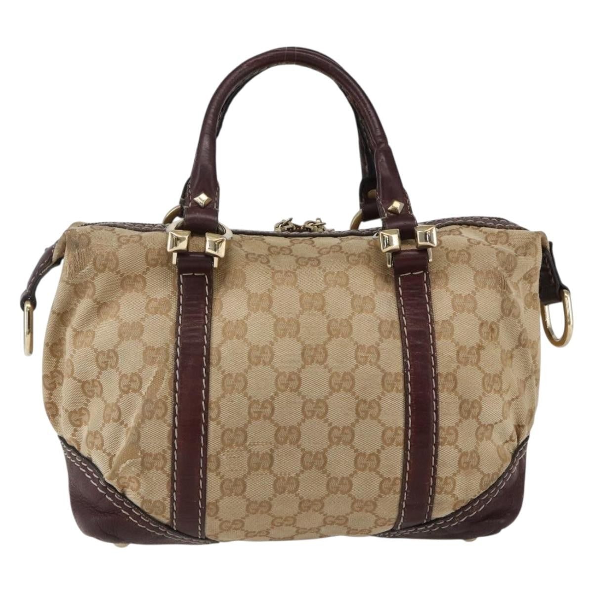 Gucci Vintage Handbag GG Canvas, BEIGE, CANVAS, Handbag
