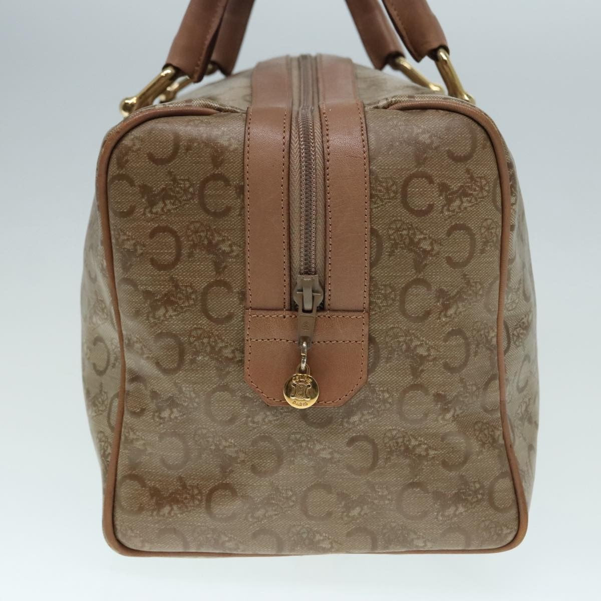 Celine Vintage Macadam Handbag Macadam, BEIGE, LEATHER, Handbag