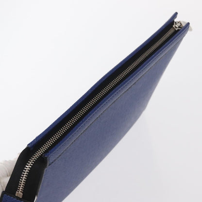 Louis Vuitton Pochette Voyage Taiga Leather, Blue, Leather, Clutch