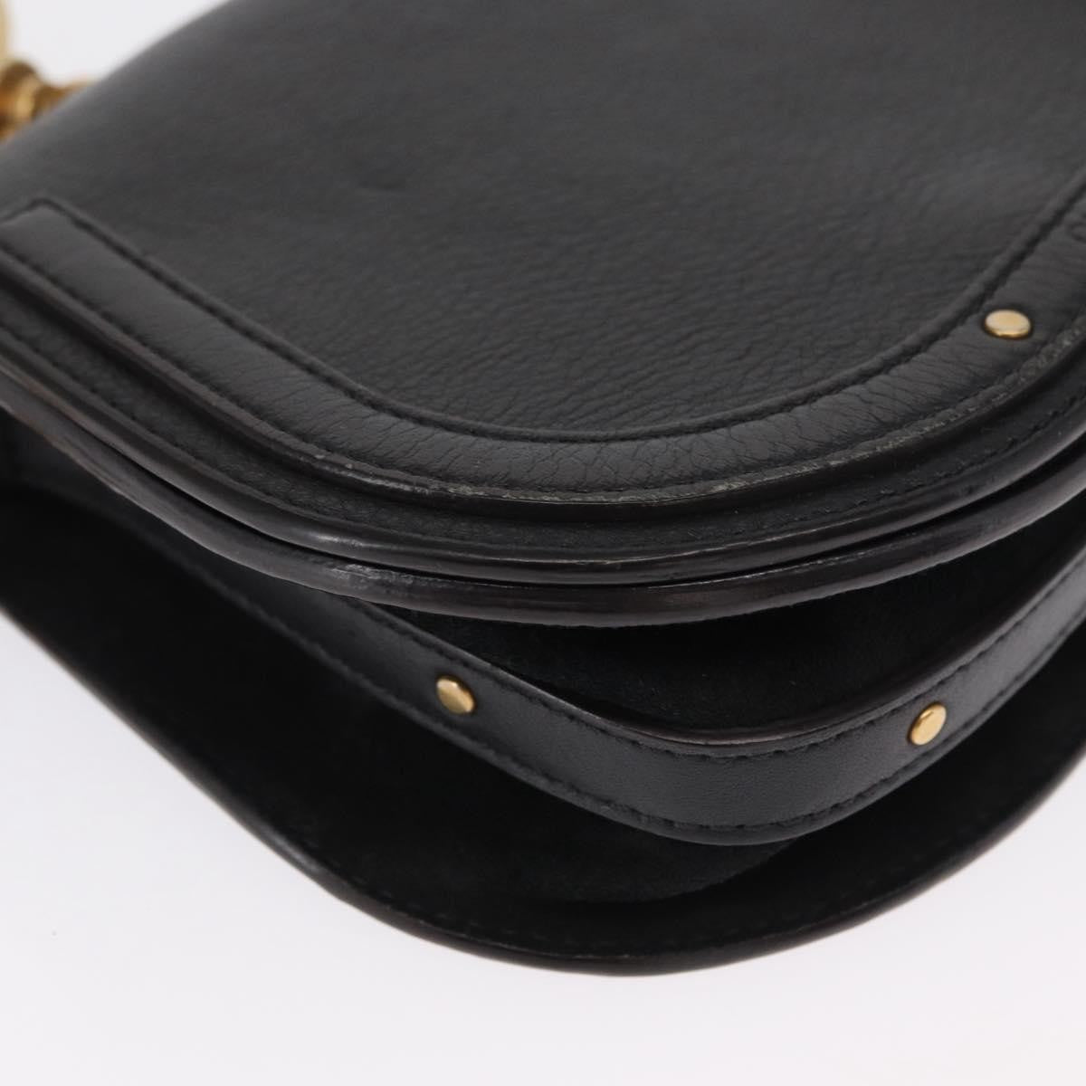 Chloe Nile Crossbody Bag Leather, BLACK, LEATHER, Handbag