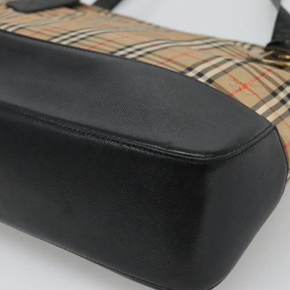 Burberry Nova Check Tote Canvas and Leather, BEIGE, CANVAS, Tote bag