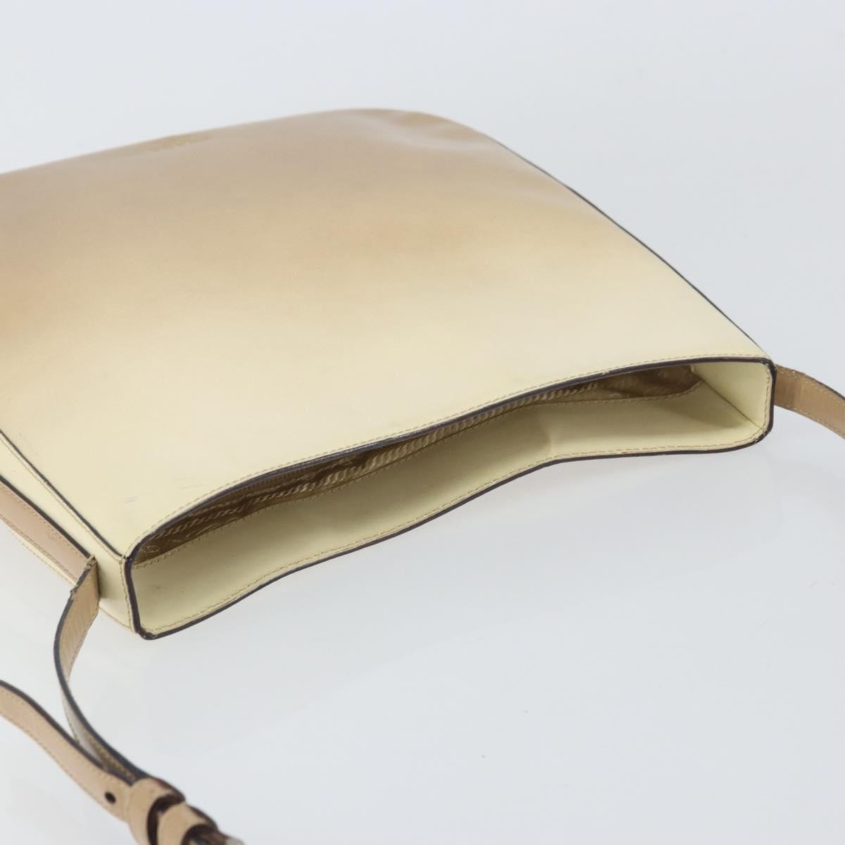 Prada Vintage Shoulder Bag Patent leather, BEIGE, PATENT_LEATHER, Shoulder bag