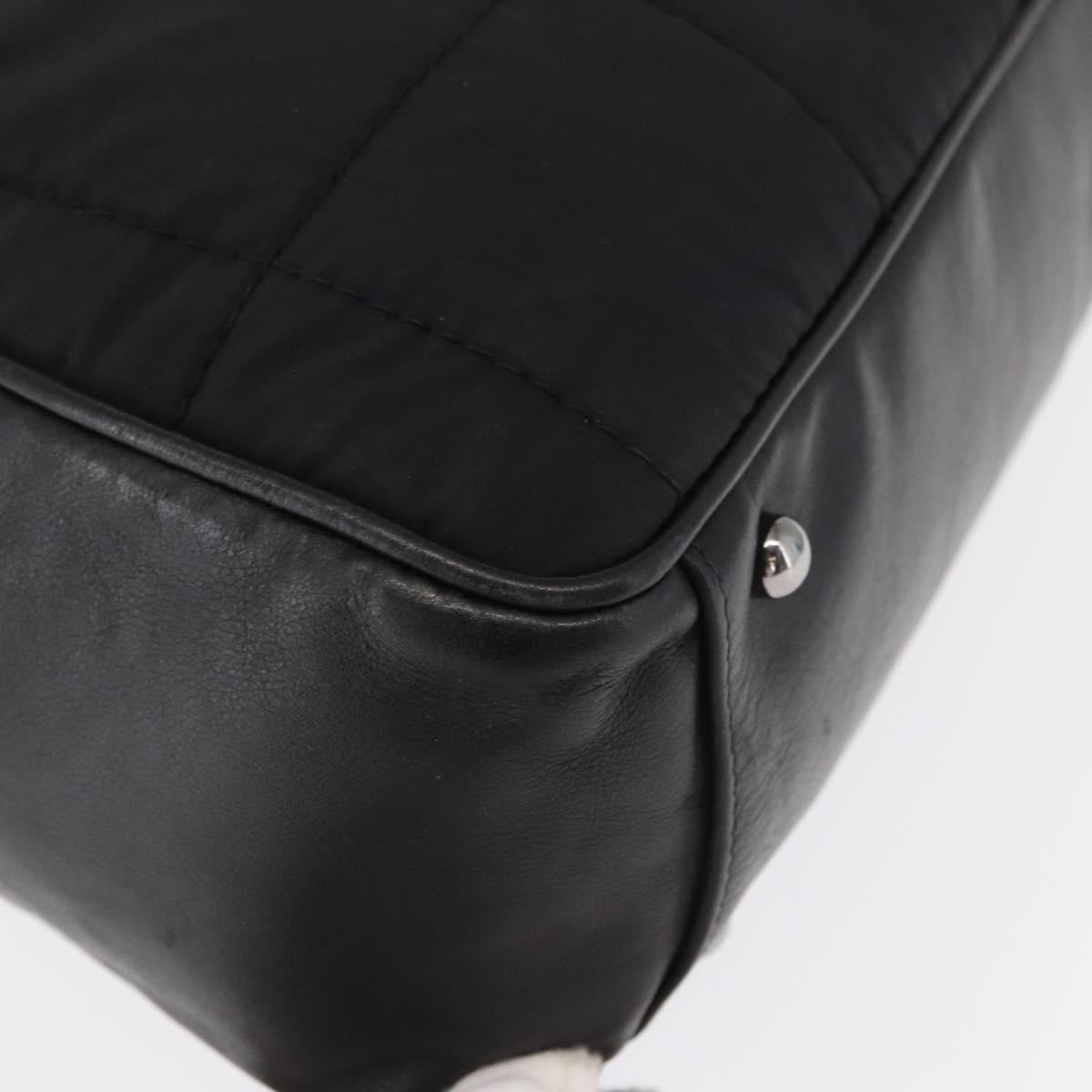 Chanel Square Stitch Boston Bag Quilted Nylon, BLACK, NYLON, Travel bag
