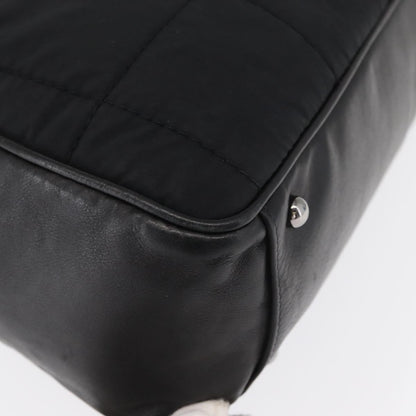 Chanel Square Stitch Boston Bag Quilted Nylon, BLACK, NYLON, Travel bag