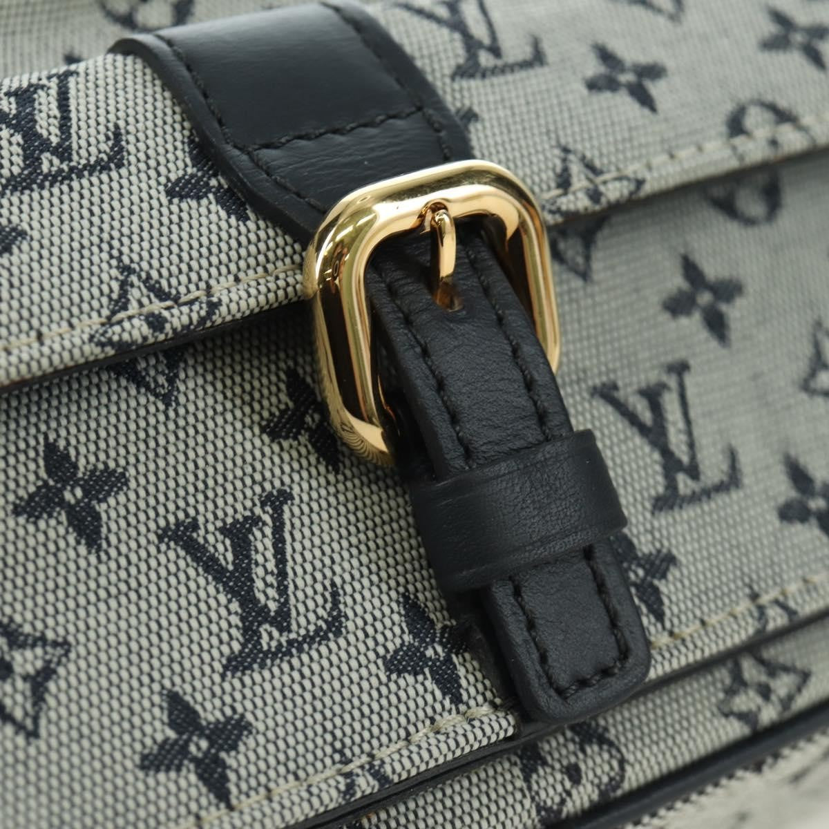 Louis Vuitton Juliette Crossbody Bag Mini Lin, BLUE, CANVAS, Shoulder bag