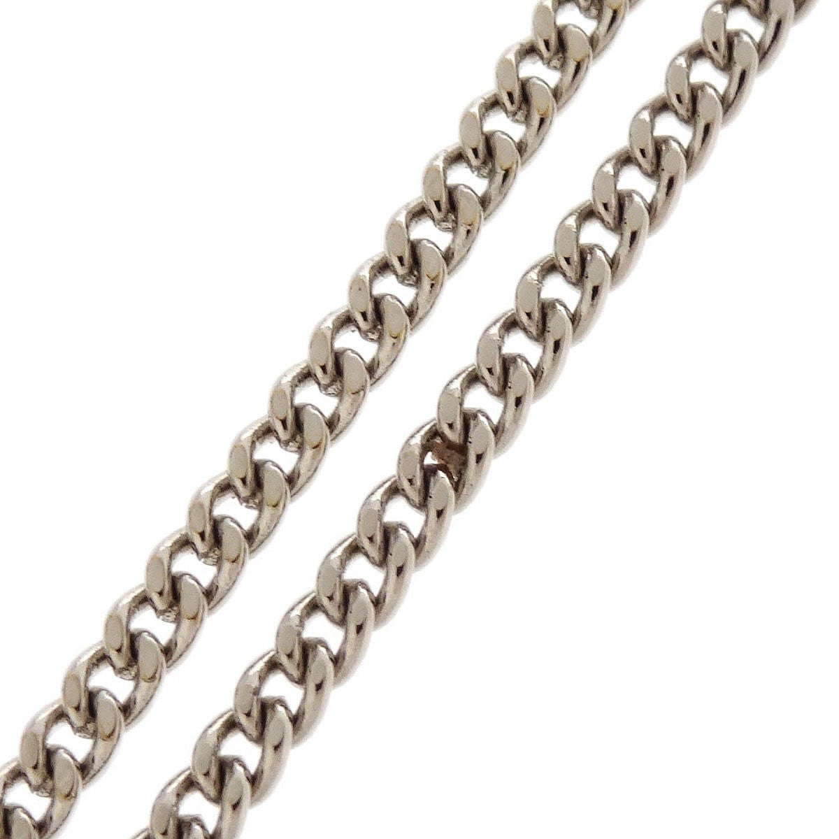 Chanel CC Cluster Drop Pendant Necklace Metal with Crystals, SILVER, METAL, Necklace