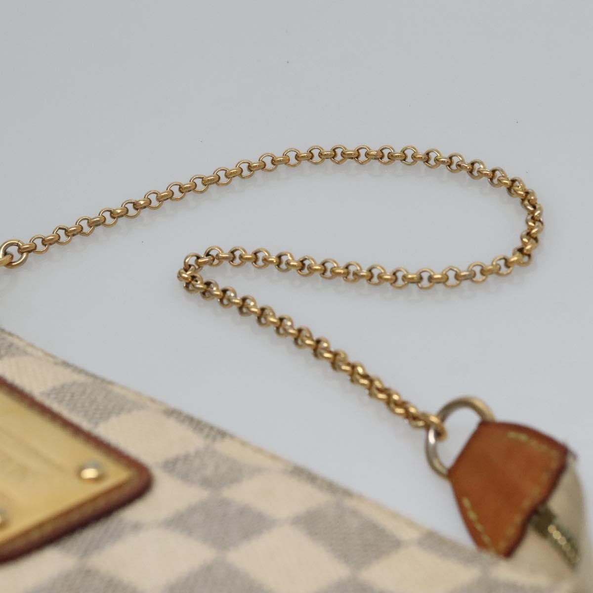 Louis Vuitton Eva Handbag Damier, BEIGE, CANVAS, Shoulder bag