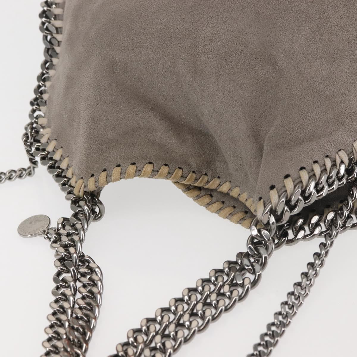 Stella McCartney Falabella Fold Over Crossbody Bag Suede, GRAY, SUEDE, Crossbody bag