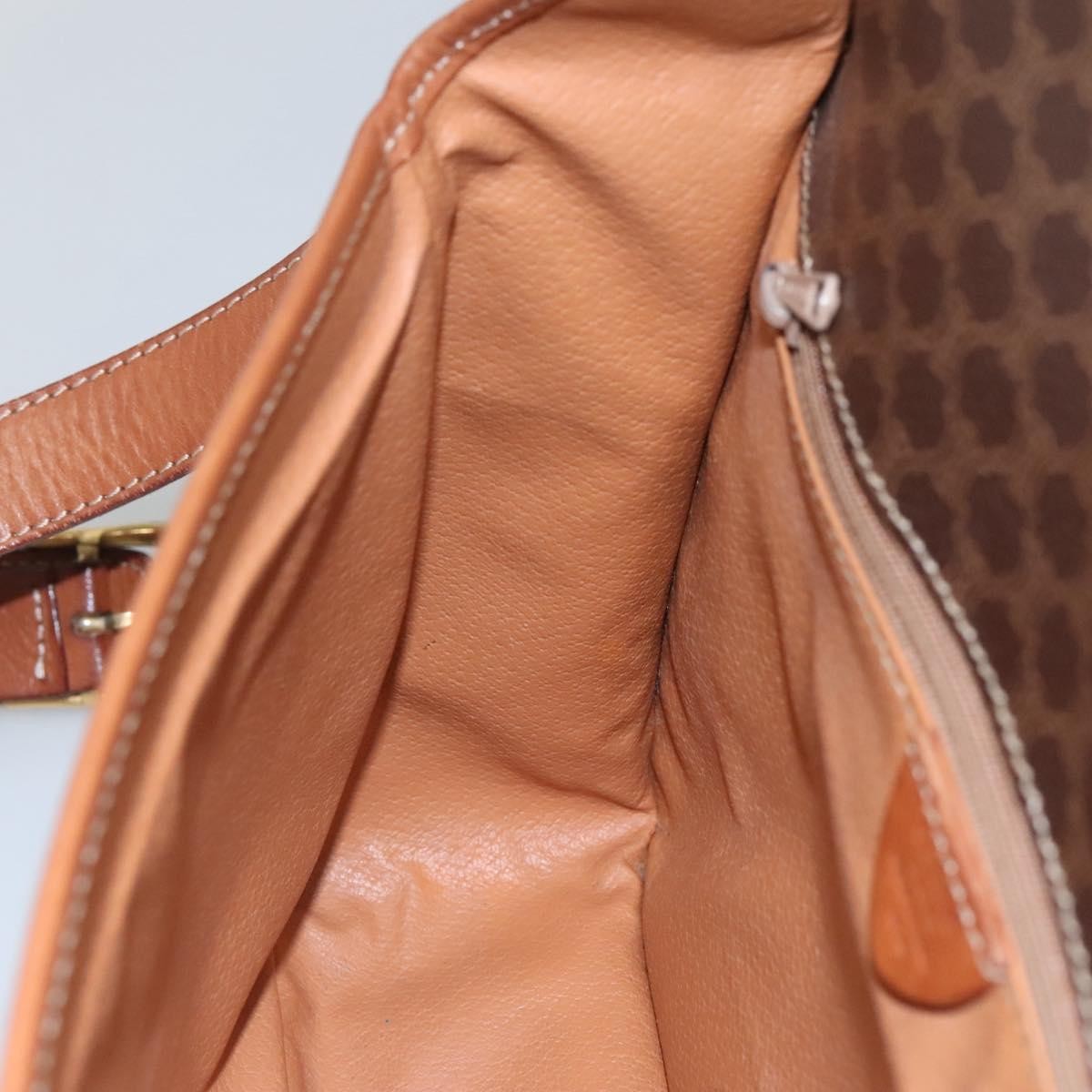 Celine Vintage Macadam Shoulder Bag Canvas and Leather, BROWN, CANVAS, Shoulder bag