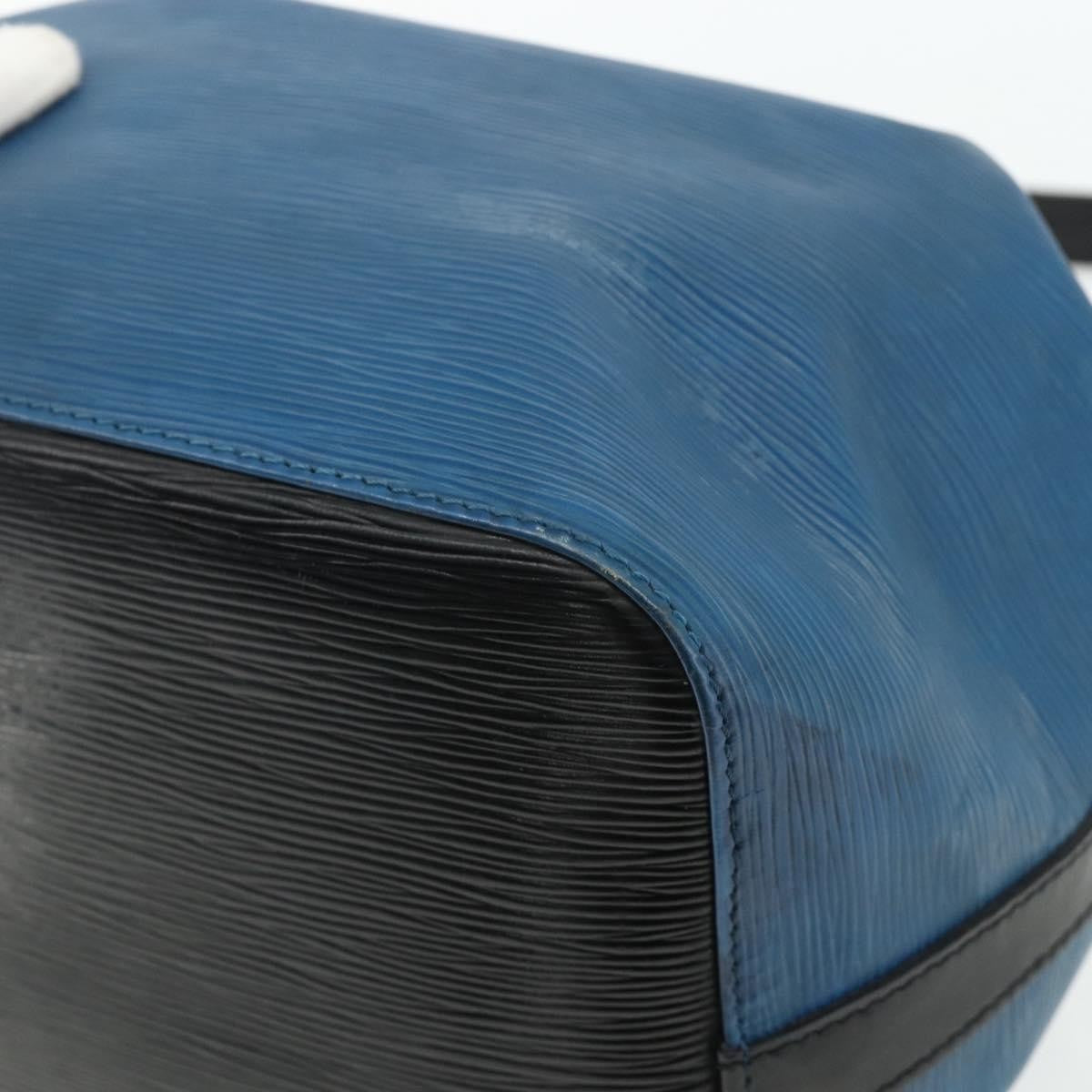 Louis Vuitton Bicolor Petit Noe Handbag Epi Leather, Blue, Leather, Shoulder Bag