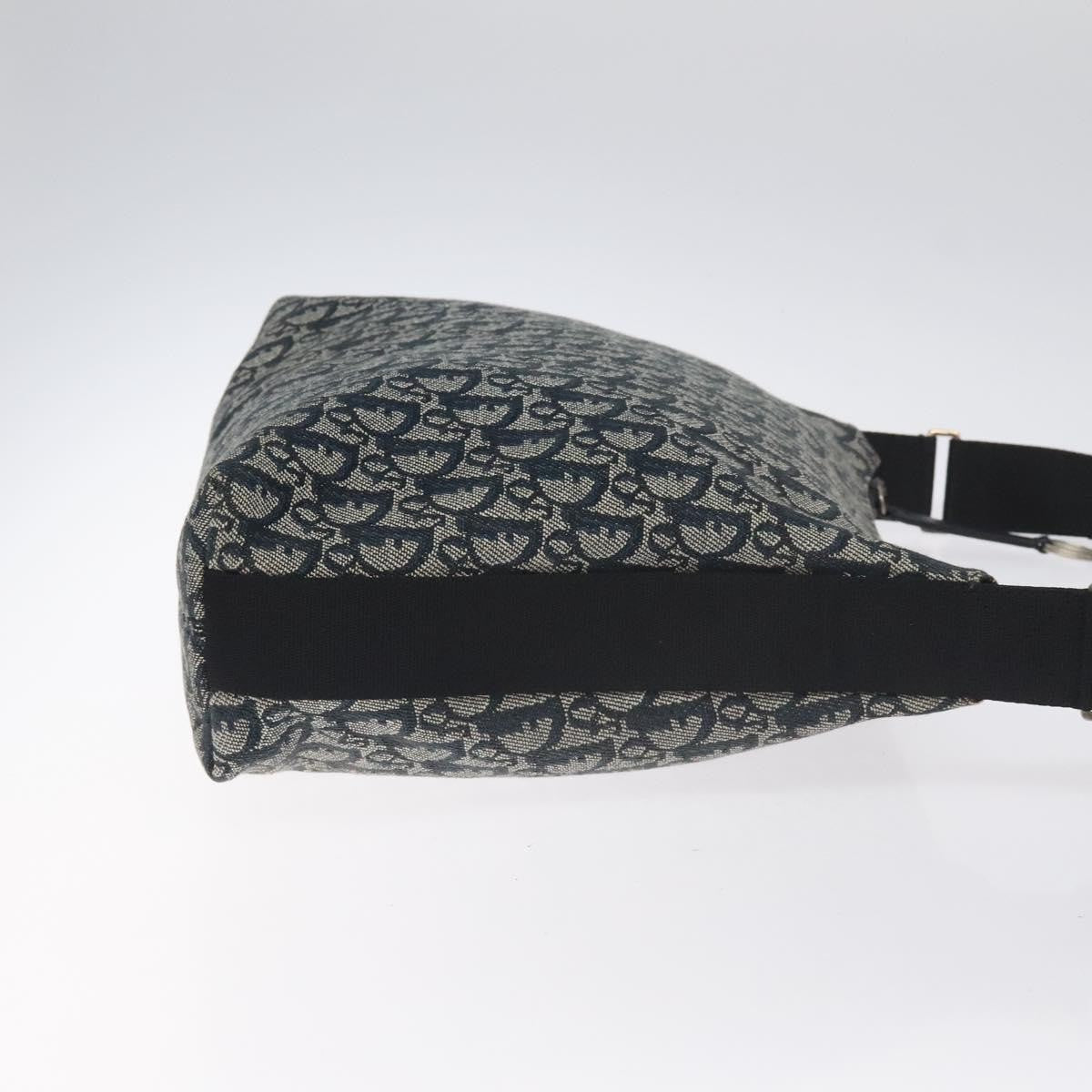 Christian Dior Vintage Trotter Messenger Bag Diorissimo Canvas, NAVY, CANVAS, Crossbody bag