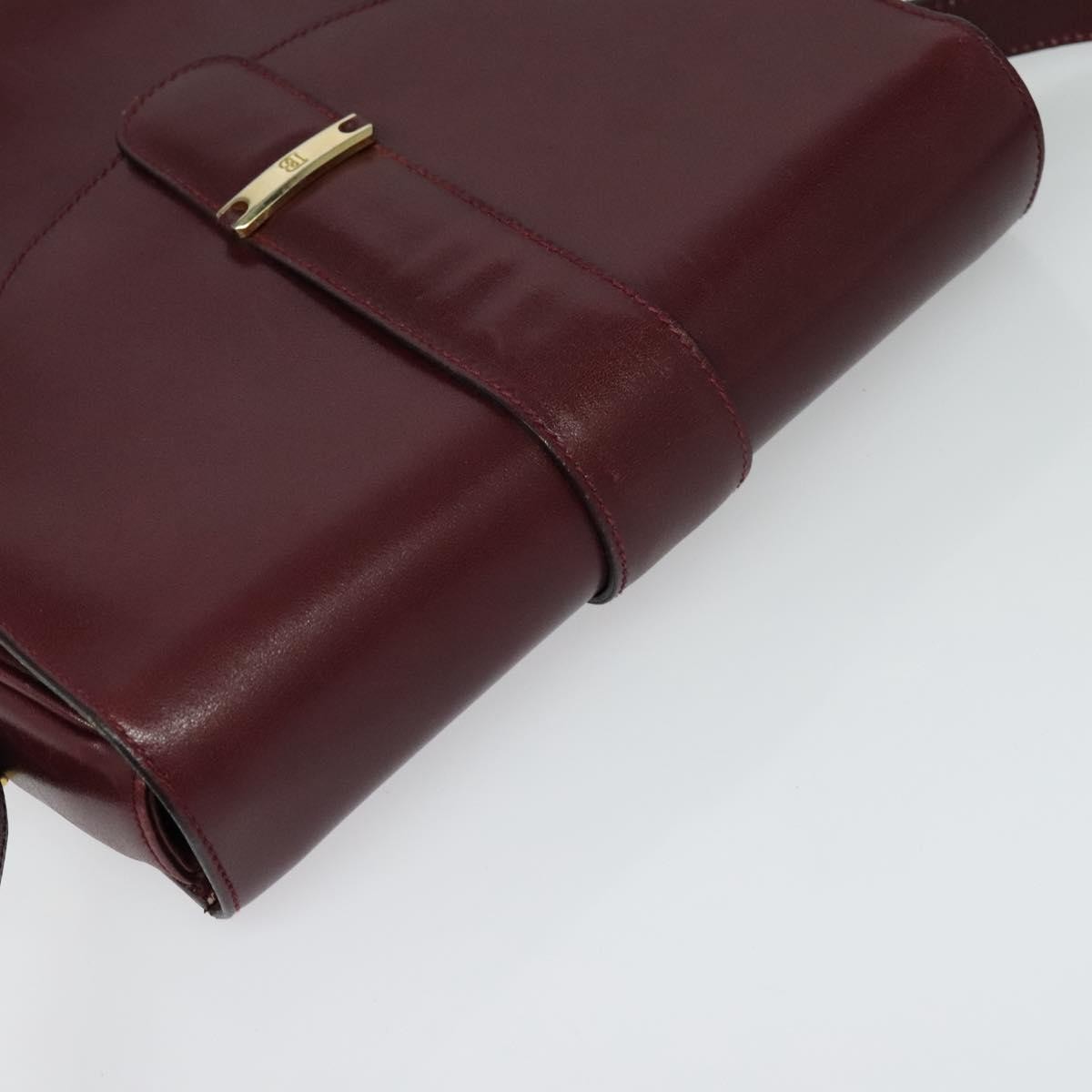 Bally Vintage Shoulder Bag Leather, Burgundy, Leather, Shoulder Bag