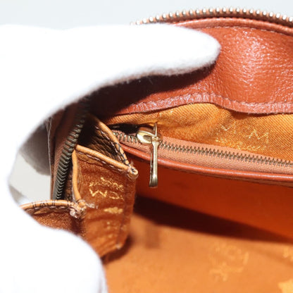 MCM Visetos Handbag Canvas and Leather, BROWN, CANVAS, Handbag