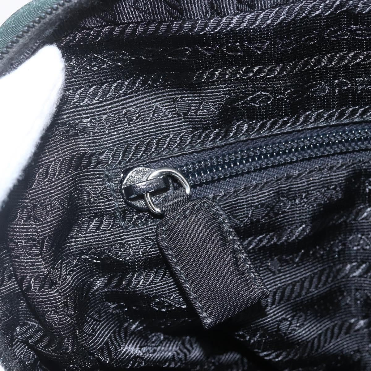 Prada Bowling Shoulder Bag Tessuto, GREEN, NYLON, Handbag