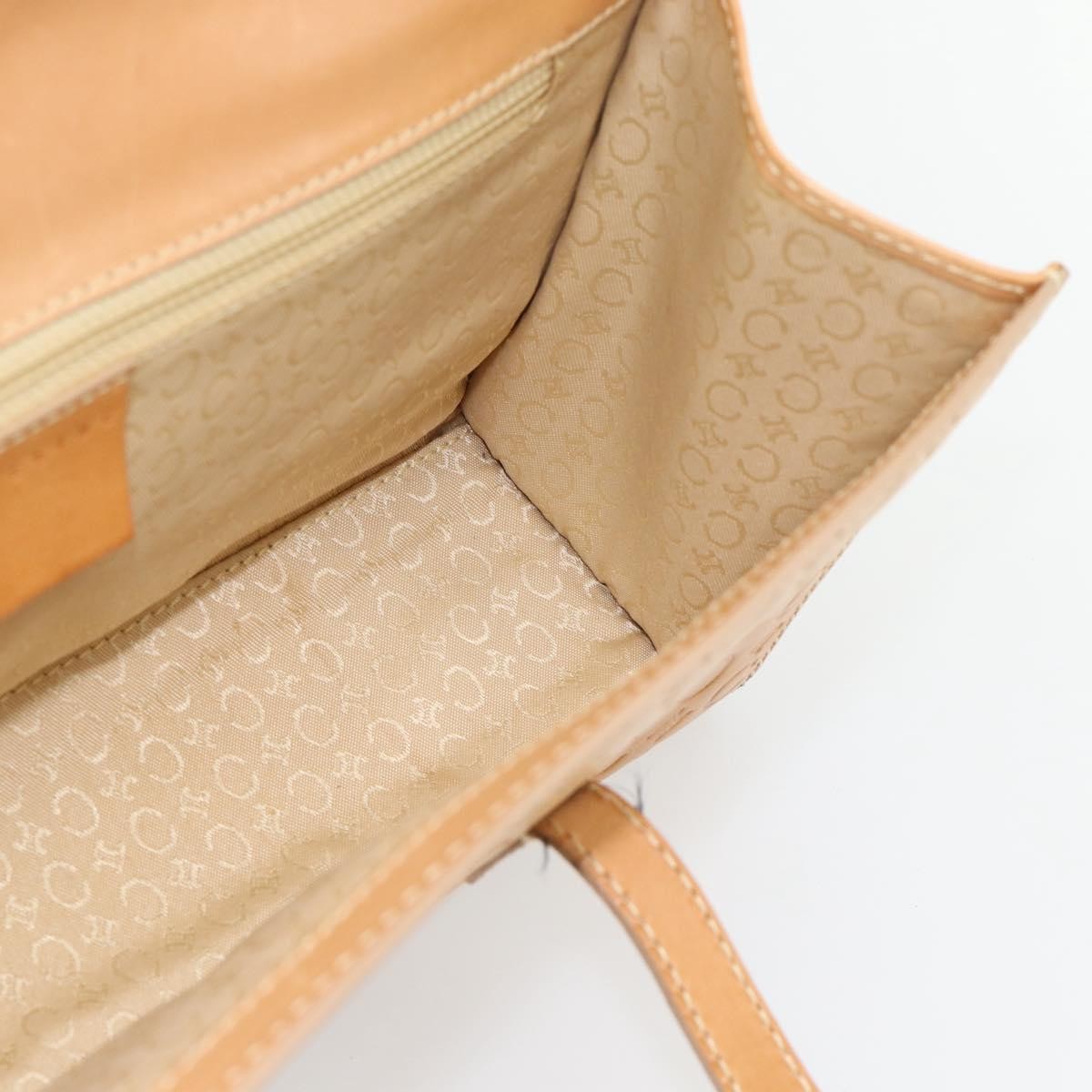 Celine C Macadam Handbag Canvas, Beige, Canvas, Handbag