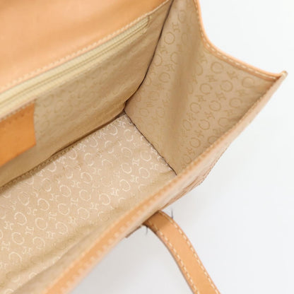 Celine C Macadam Handbag Canvas, Beige, Canvas, Handbag