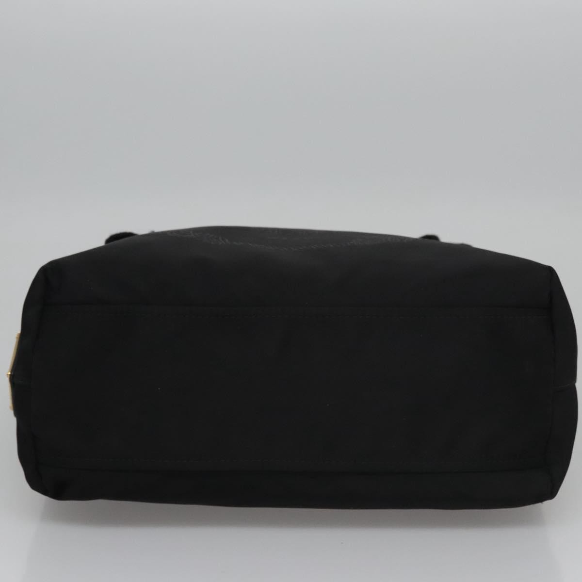 Prada Logo Bow Tote Tessuto, BLACK, NYLON, Tote bag