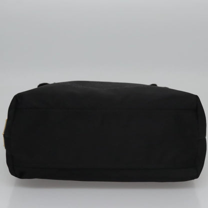 Prada Logo Bow Tote Tessuto, BLACK, NYLON, Tote bag