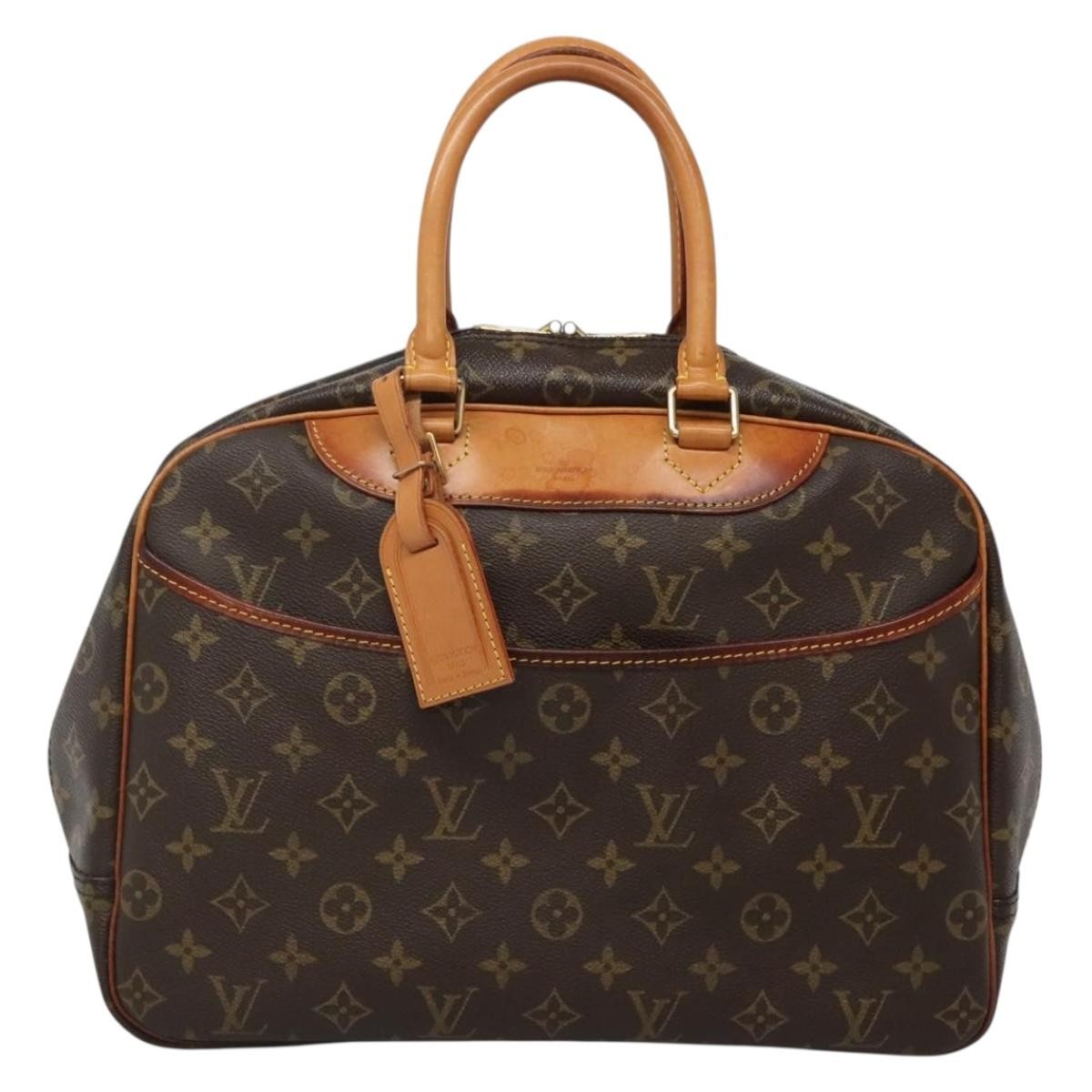Louis Vuitton Deauville Handbag Monogram Canvas, BROWN, CANVAS, Handbag