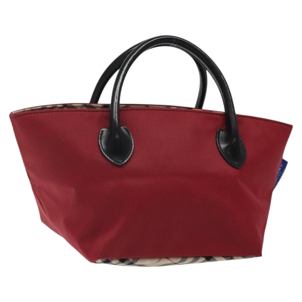 Burberry Nova Check Tote Nylon, RED, NYLON, Tote bag