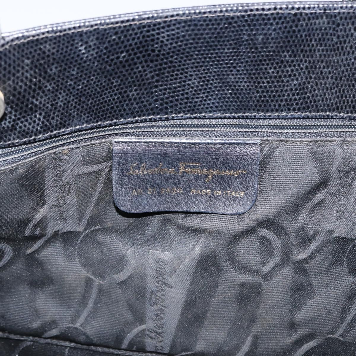 Salvatore Ferragamo Vara Tote Leather, BLACK, LEATHER, Tote bag