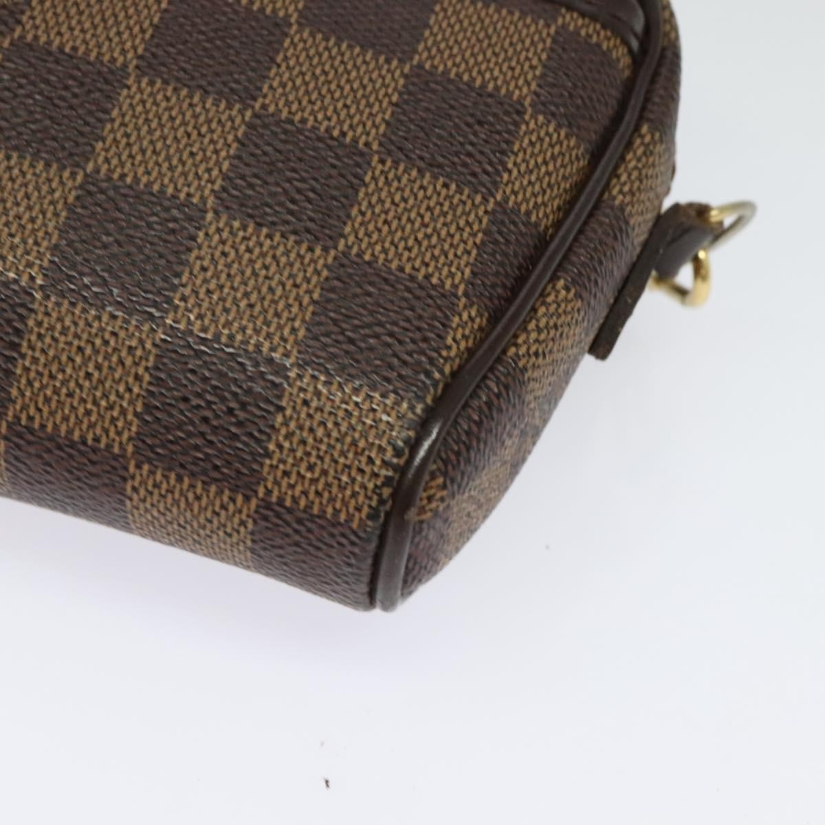 Louis Vuitton Ipanema Pochette Damier, BROWN, CANVAS, Clutche & pouche