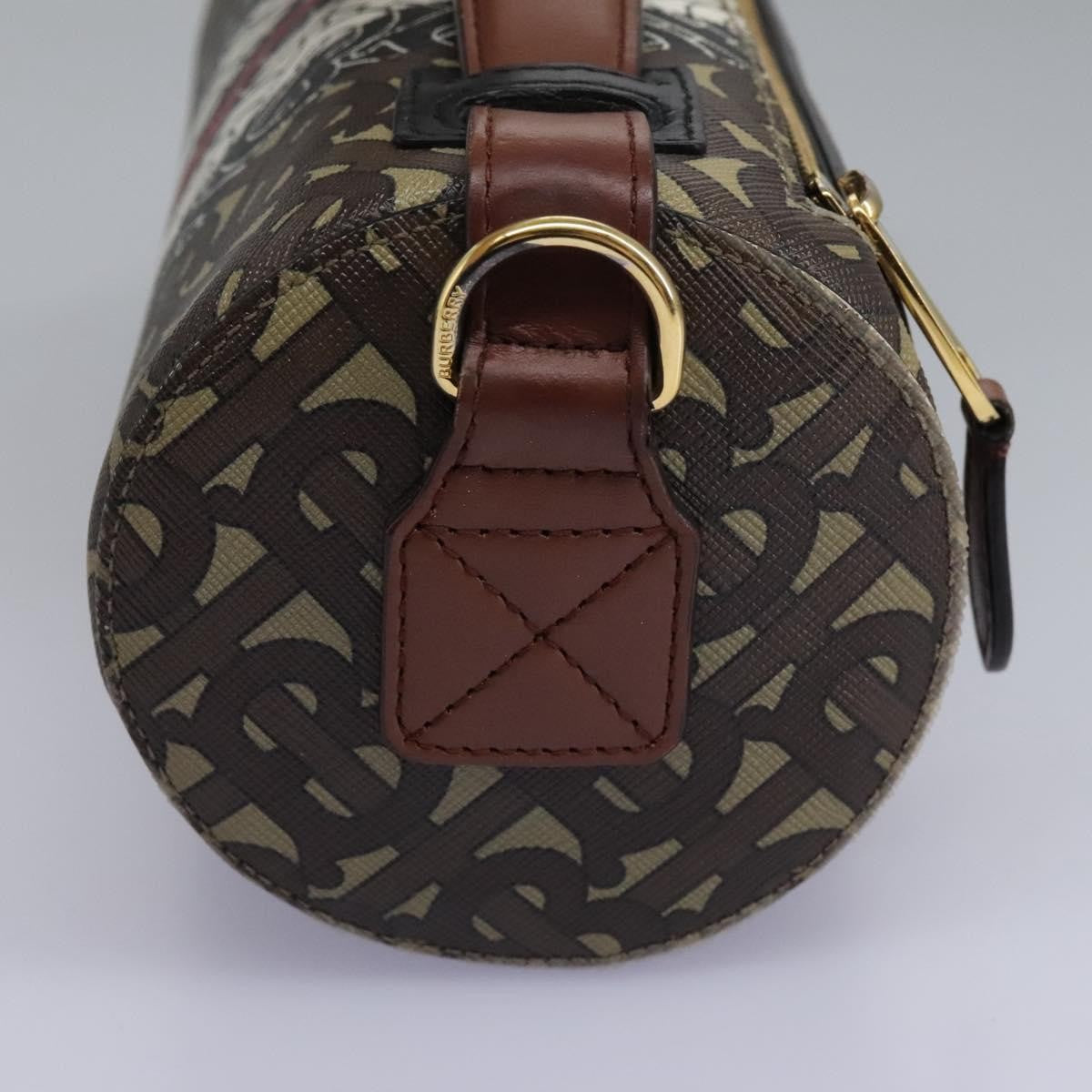 Burberry Barrel Crossbody Bag Monogram E-Canvas, BROWN, CANVAS, Crossbody bag
