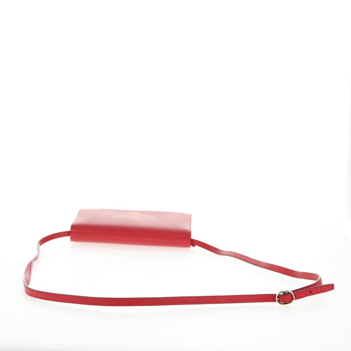 Gucci Wallet on Strap Leather, RED, LEATHER, Wallets