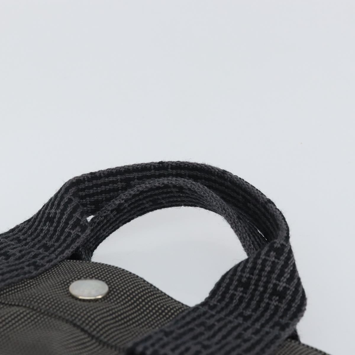 Hermes Fourre-tout Herline Canvas, GRAY, CANVAS, Tote bag