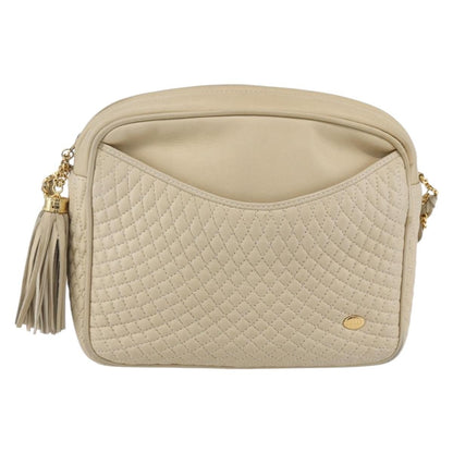 Bally Vintage Shoulder Bag Quilted leather, ECRU, LEATHER, Shoulder bag