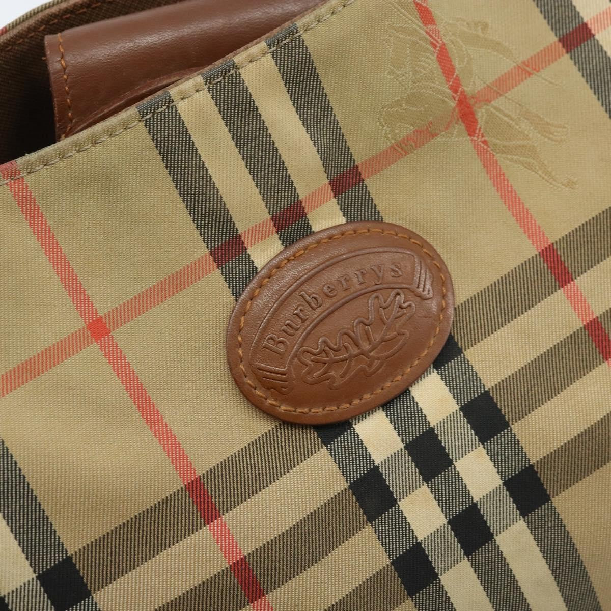 Burberry Nova check Shoulder bag Canvas and Leather, BEIGE, CANVAS, Shoulder bag