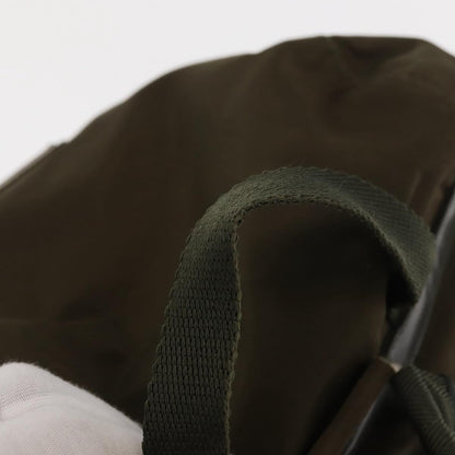 Prada Vela Double Front Pocket Backpack Tessuto with Saffiano Leather, KHAKI, NYLON, Backpack