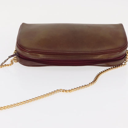Christian Dior Vintage Shoulder Bag Leather, RED, LEATHER, Shoulder bag