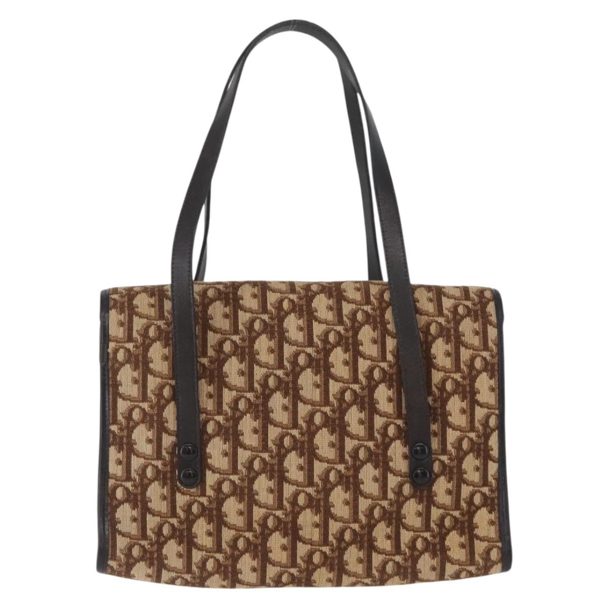 Christian Dior Trotter Canvas, BEIGE, CANVAS, Shoulder bag