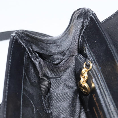 Salvatore Ferragamo Gancini Shoulder Bag Leather, BLACK, LEATHER, Shoulder bag