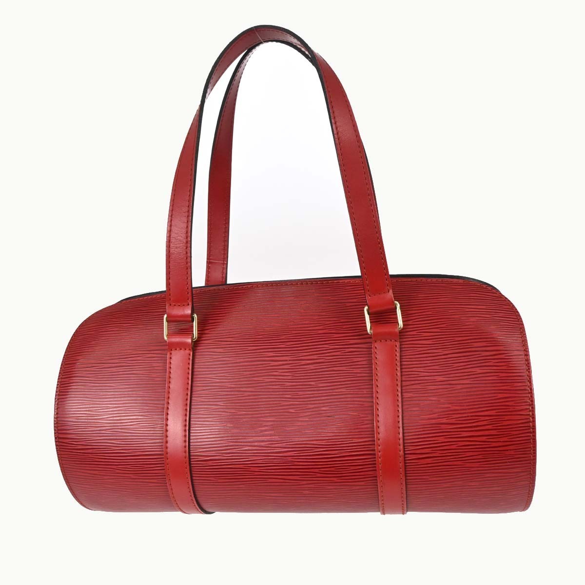 Louis Vuitton Soufflot Handbag Epi Leather, Red, Leather, Handbag
