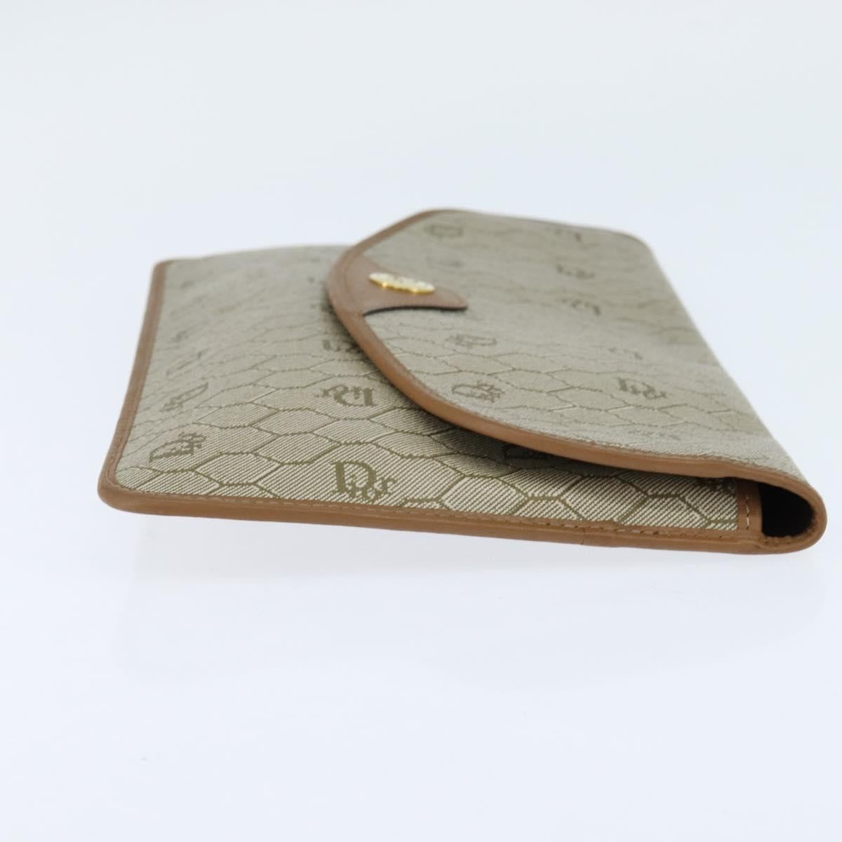 Christian Dior Vintage honeycomb clutch Canvas, BEIGE, CANVAS, Clutche & pouche